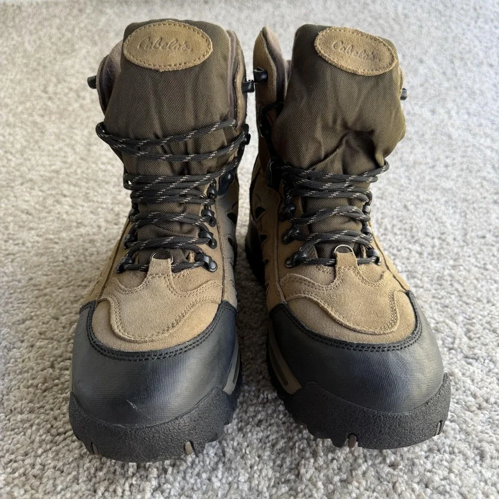 Cabela's Boots Mens Size 11.5 Brown Suede Insulated Snow Hiking Ankle 83-0535